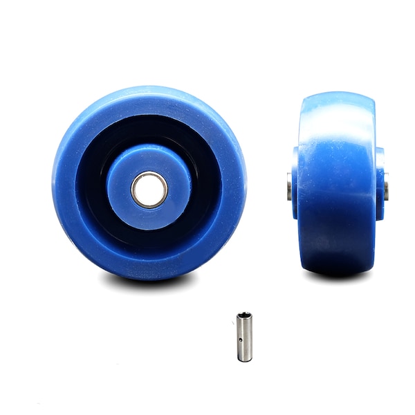 SCC - 3" Solid Polyurethane Wheel Only - 3/8" Bore - 300 lbs Capacity